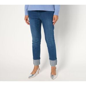 Belle by Kim Gravel Women's Petite Pants 6P TripleLuxe Denim Blue A667166
